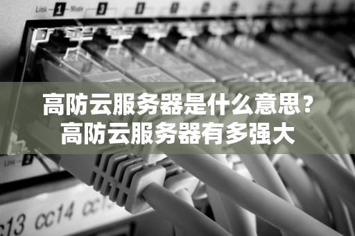 高防云服务器是什么意思？高防云服务器有多强大