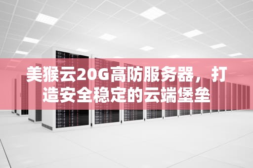 美猴云20G高防服务器，打造安全稳定的云端堡垒