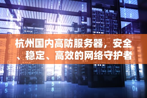 杭州国内高防服务器，安全、稳定、高效的网络守护者，杭州国内高防服务器公司