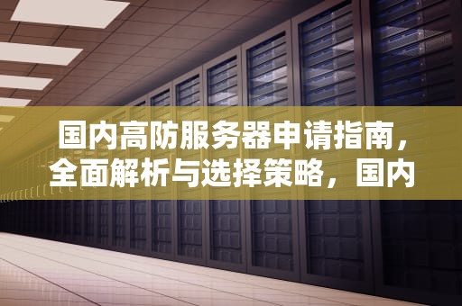国内高防服务器申请指南，全面解析与选择策略，国内高防服务器哪个好