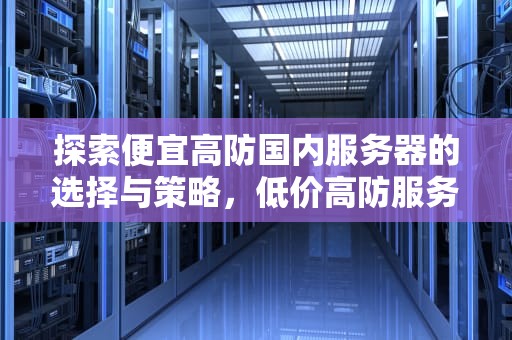 探索便宜高防国内服务器的选择与策略，低价高防服务器