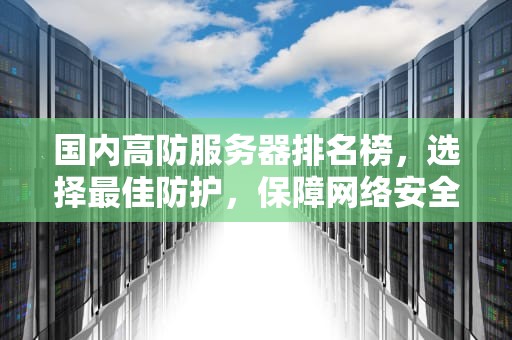 国内高防服务器排名榜，选择最佳防护，保障网络安全，国内高防服务器排名榜最新