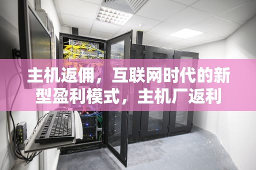 主机返佣，互联网时代的新型盈利模式，主机厂返利