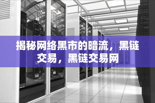 揭秘网络黑市的暗流，黑链交易，黑链交易网