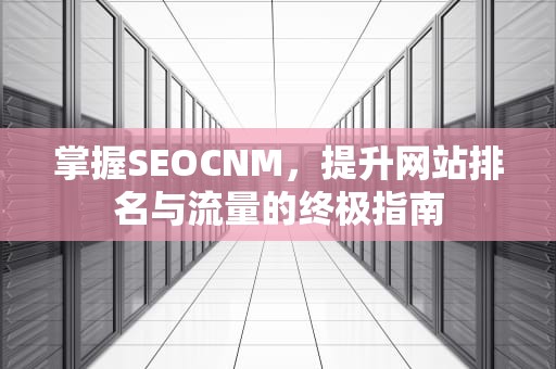 掌握SEOCNM，提升网站排名与流量的终极指南