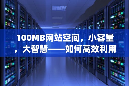 100MB网站空间，小容量，大智慧——如何高效利用有限资源，网站10g空间够用吗