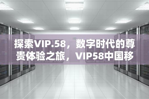 探索VIP.58，数字时代的尊贵体验之旅，VIP58中国移动经纪人
