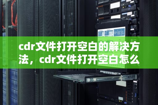 cdr文件打开空白的解决方法，cdr文件打开空白怎么解决