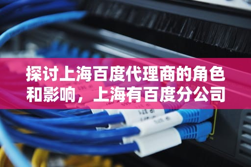 探讨上海百度代理商的角色和影响，上海有百度分公司