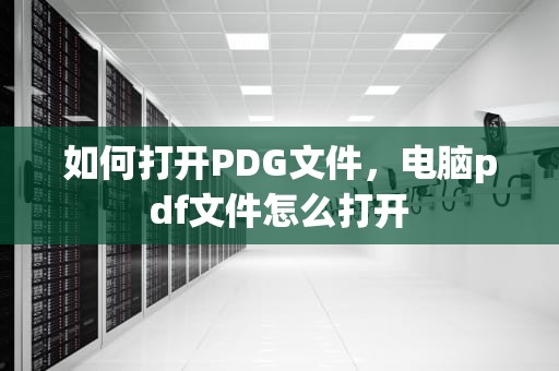 如何打开PDG文件，电脑pdf文件怎么打开
