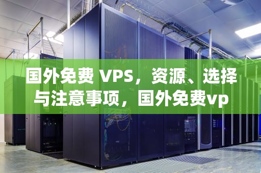 国外免费 VPS，资源、选择与注意事项，国外免费vps加速工具下载