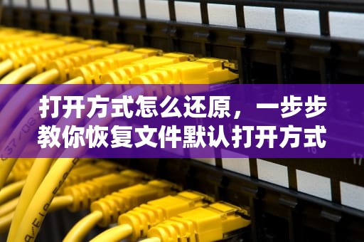 打开方式怎么还原，一步步教你恢复文件默认打开方式，文件始终打开方式怎么还原
