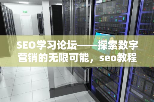 SEO学习论坛——探索数字营销的无限可能，seo教程论坛