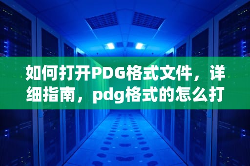 如何打开PDG格式文件，详细指南，pdg格式的怎么打开