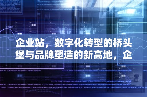 企业站，数字化转型的桥头堡与品牌塑造的新高地，企业站提现什么意思