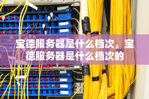 宝德服务器是什么档次，宝德服务器是什么档次的