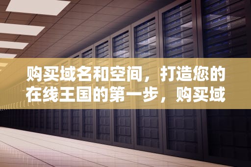 购买域名和空间，打造您的在线王国的第一步，购买域名和空间需要多少钱