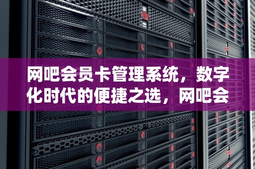 网吧会员卡管理系统，数字化时代的便捷之选，网吧会员卡管理系统怎么用