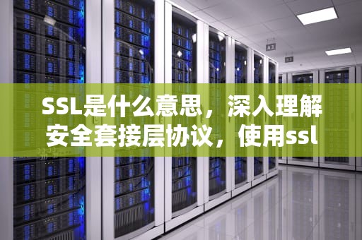 SSL是什么意思，深入理解安全套接层协议，使用ssl是什么意思