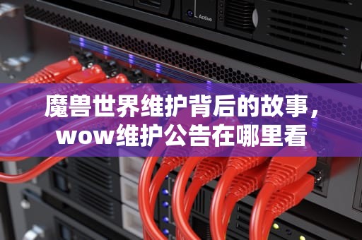 魔兽世界维护背后的故事，wow维护公告在哪里看