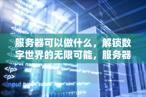 服务器可以做什么，解锁数字世界的无限可能，服务器可以做什么赚钱
