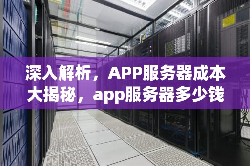 深入解析，APP服务器成本大揭秘，app服务器多少钱一台