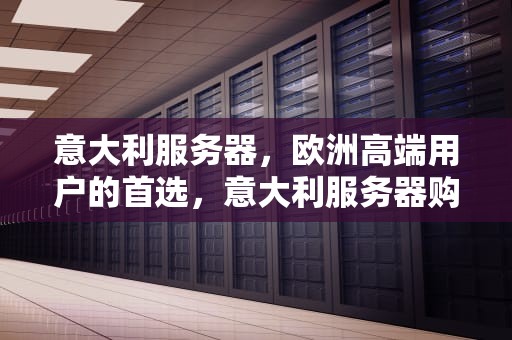 意大利服务器，欧洲高端用户的首选，意大利服务器购买