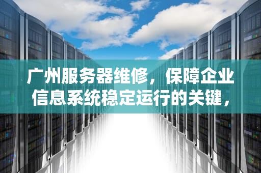 广州服务器维修，保障企业信息系统稳定运行的关键，广州服务器维修公司