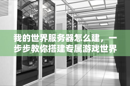 我的世界服务器怎么建，一步步教你搭建专属游戏世界，我的世界服务器怎么建好一个服务器