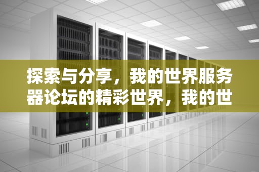 探索与分享，我的世界服务器论坛的精彩世界，我的世界服务器论坛官网