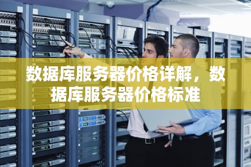 数据库服务器价格详解，数据库服务器价格标准