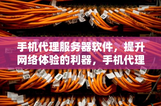 手机代理服务器软件，提升网络体验的利器，手机代理服务器软件推荐