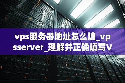 vps服务器地址怎么填_vpsserver_理解并正确填写VPS服务器地址