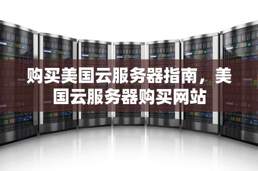 购买美国云服务器指南，美国云服务器购买网站