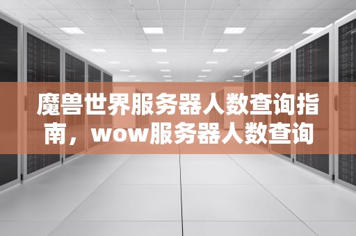 魔兽世界服务器人数查询指南，wow服务器人数查询官网