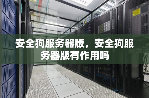 安全狗服务器版，安全狗服务器版有作用吗