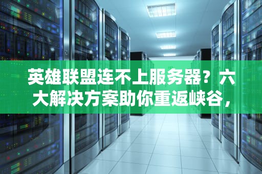 英雄联盟连不上服务器？六大解决方案助你重返峡谷，英雄联盟连不上服务器怎么回事