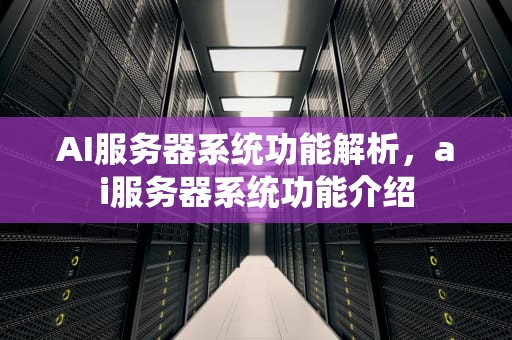 AI服务器系统功能解析，ai服务器系统功能介绍