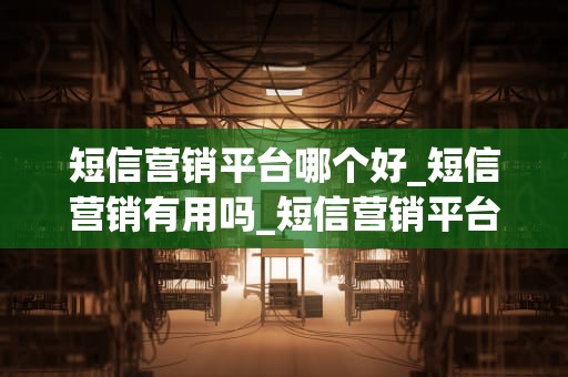 短信营销平台哪个好_短信营销有用吗_短信营销平台哪个好？一篇文章帮你解答