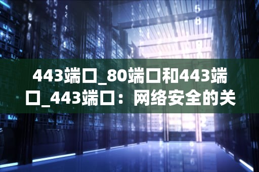 443端口_80端口和443端口_443端口：网络安全的关键防线