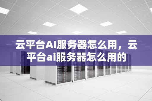 云平台AI服务器怎么用，云平台ai服务器怎么用的