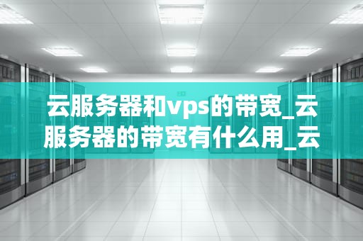 云服务器和vps的带宽_云服务器的带宽有什么用_云服务器与VPS带宽的深度解析