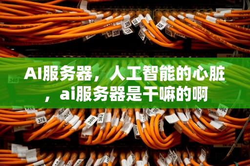 AI服务器，人工智能的心脏，ai服务器是干嘛的啊
