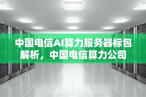 中国电信AI算力服务器标包解析，中国电信算力公司
