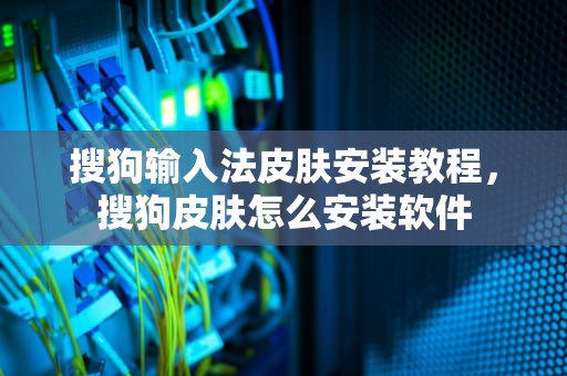 搜狗输入法皮肤安装教程，搜狗皮肤怎么安装软件