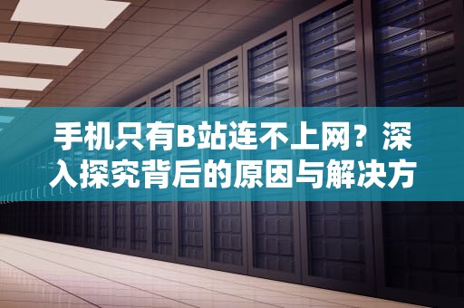 手机只有B站连不上网？深入探究背后的原因与解决方案，手机只有b站连不上网怎么回事
