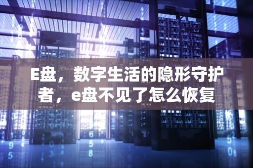 E盘，数字生活的隐形守护者，e盘不见了怎么恢复