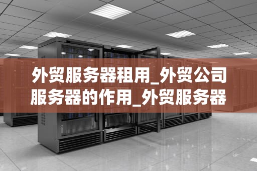 外贸服务器租用_外贸公司服务器的作用_外贸服务器租用：关键因素与选择指南