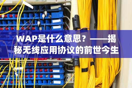 WAP是什么意思？——揭秘无线应用协议的前世今生，苹果手机wapi什么意思