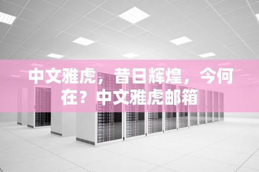 中文雅虎，昔日辉煌，今何在？中文雅虎邮箱